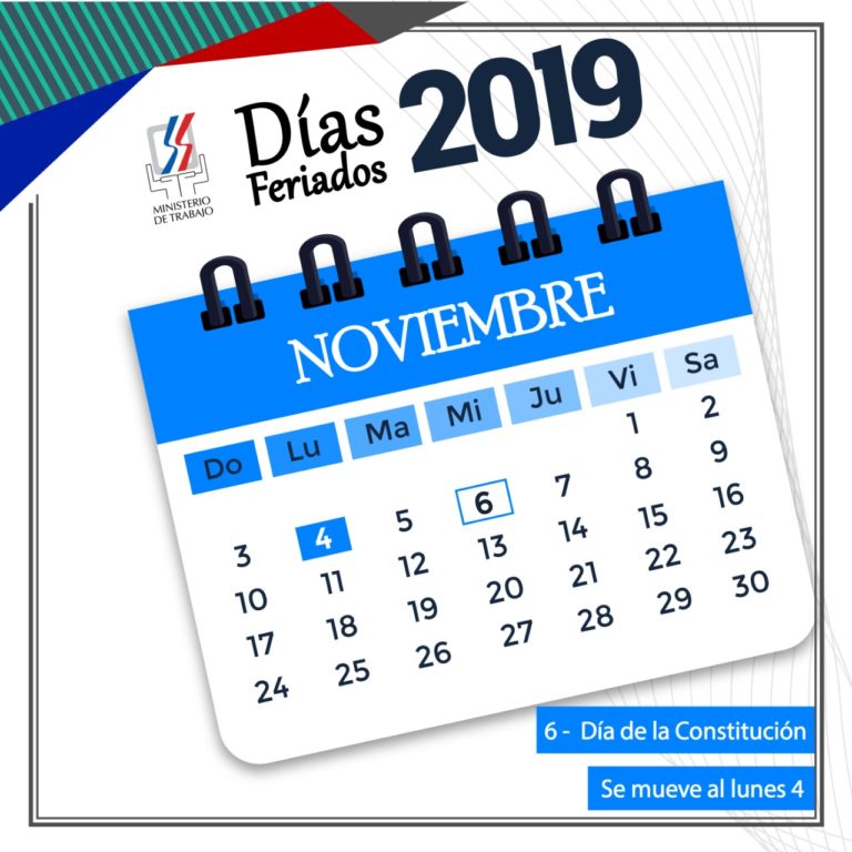 Ministerio de Trabajo reitera feriado “Día de la Constitución” se cambia para el lunes 04