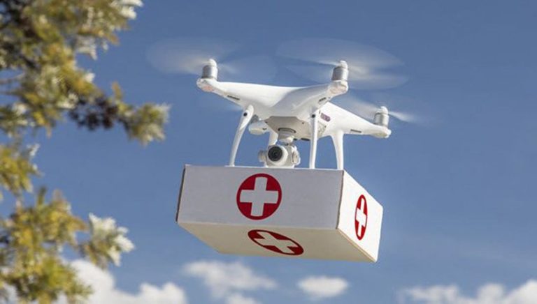 Un dron realizó por primera vez entrega de medicamentos