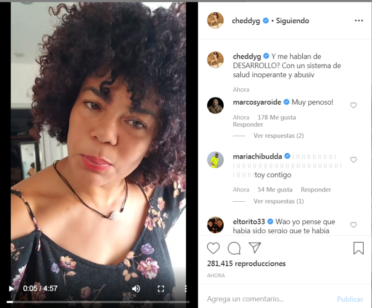 (Vídeo) La artista dominicana Cheddy García denuncia le cobraron casi 10,000 pesos en la emergencia de una clínica de esta capital