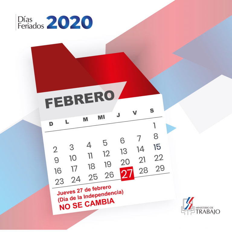 Ministerio de Trabajo reitera jueves 27 de febrero “Día de la Independencia” no se labora