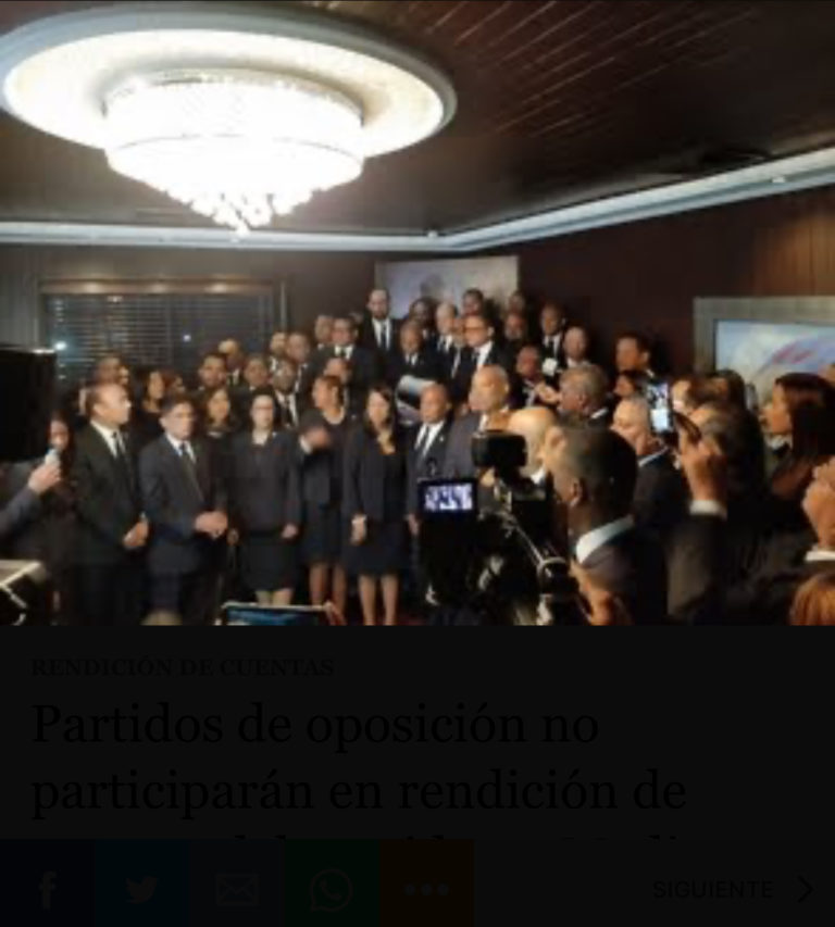 Partidos de oposición no participarán en rendición de cuentas del presidente Medina
