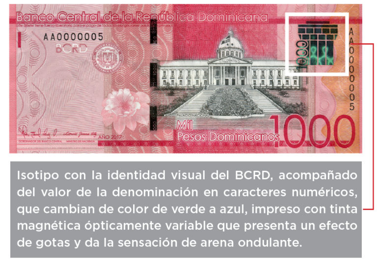 El Banco Central emite el billete de RD$1,000 serie 2017 con el isotipo de la identidad visual institucional