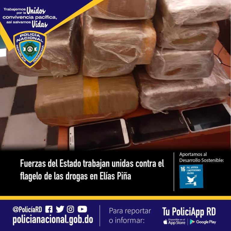 Fuerzas del Estado trabajan unidas contra el flagelo de las drogas en Elías Piña