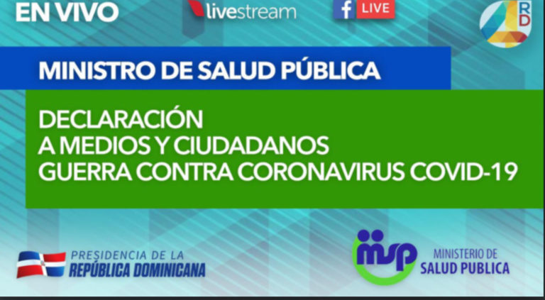 (En Vivo) Boletín 6 Ministro de Salud Publica sobre Coronavirus
