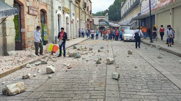 Primeras imágenes del sismo magnitud 7,5 que sacudió a México en medio de la pandemia