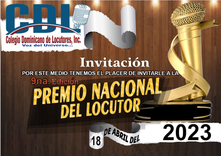 Colegio Dominicano de Locutores anuncia convocatoria al Premio Nacional del aLocutor 2023