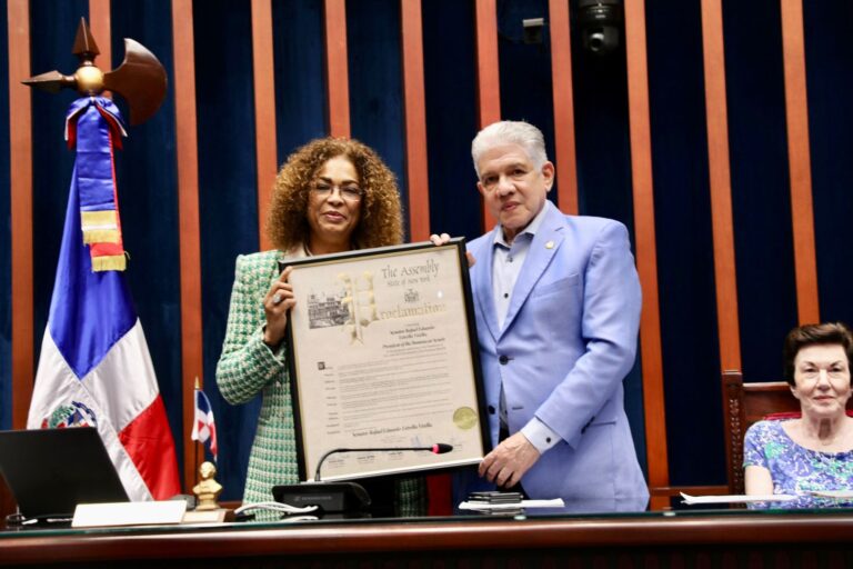 La Asamblea del Estado de Nueva York reconoce al presidente del Senado de la República