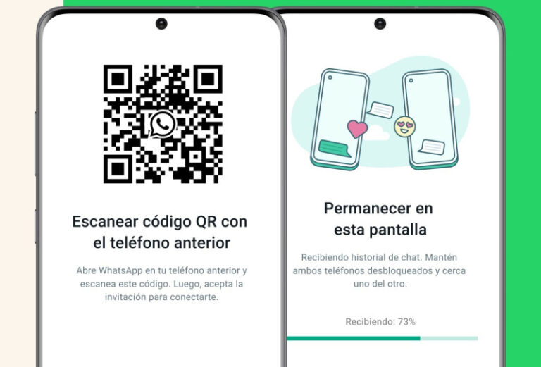 WhatsApp ya permite transferir el historial de chats entre ‘smartphones’ con un QR
