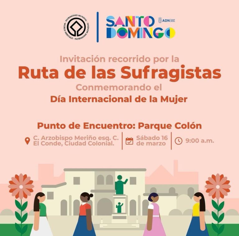 Alcaldía del DN invita a conmemorar el Día Internacional de la Mujer con recorrido por la ruta de las sufragistas este sábado 