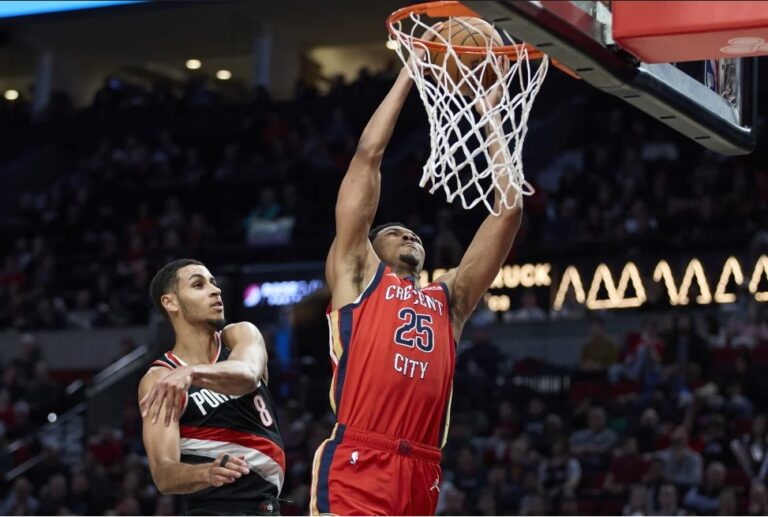 Murphy y McCollum guían a Pelicans a victoria 110-100 sobre Blazers