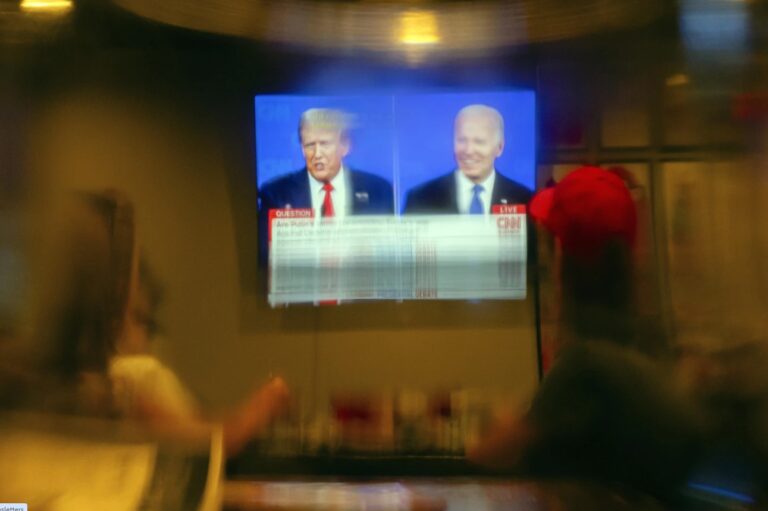 Trump y Biden chocan sobre economía y aborto en su debate como candidatos presidenciales