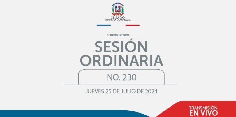 Transmision en vivo de la sesión No. 230 Jueves 25 de Julio del 2024 Senado de la República