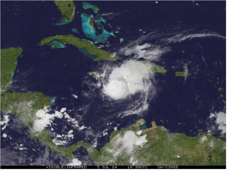 Beryl se aleja de nuestro territorio moviéndose al oeste/noroeste