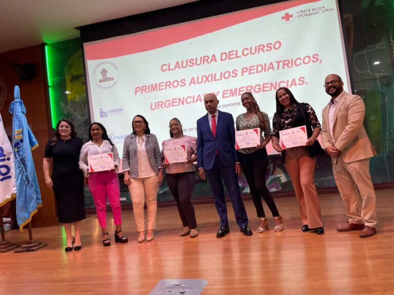 Cruz Roja gradúa más de mil colaboradores del Inaipi en Primeros Auxilios Pediátricos, Urgencias y Emergencias